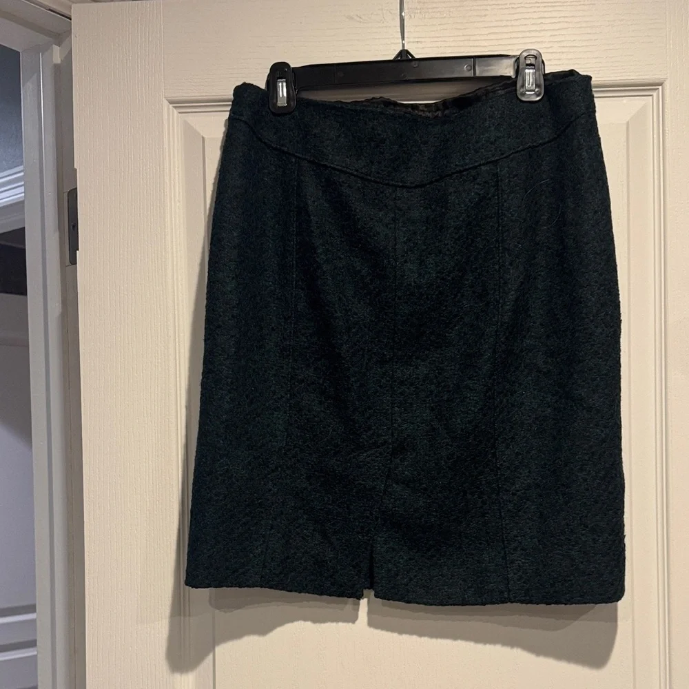 Banana Republic Green Wool Pencil Skirt